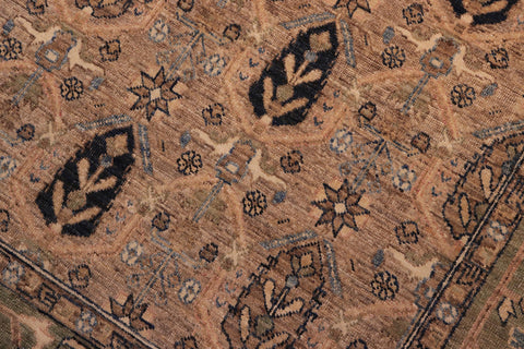 handmade Transitional Kafkaz Tan Lt. Green Hand Knotted RECTANGLE 100% WOOL area rug 8' x 10'