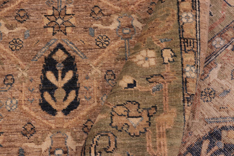 handmade Transitional Kafkaz Tan Lt. Green Hand Knotted RECTANGLE 100% WOOL area rug 8' x 10'