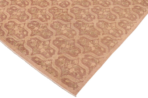 handmade Modern Kafkaz Brown Tan Hand Knotted RECTANGLE 100% WOOL area rug 8' x 10'