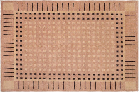 handmade Modern Kafkaz Rose Multi Hand Knotted RECTANGLE 100% WOOL area rug 8' x 10'