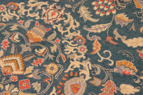 handmade Traditional Kafkaz Green Teal Hand Knotted RECTANGLE 100% WOOL area rug 8x10