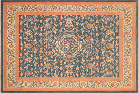 handmade Traditional Kafkaz Green Teal Hand Knotted RECTANGLE 100% WOOL area rug 8x10