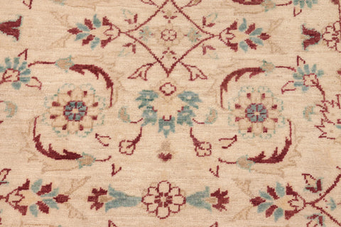 handmade Transitional Kafkaz Beige Green Hand Knotted RECTANGLE 100% WOOL area rug 8' x 10'