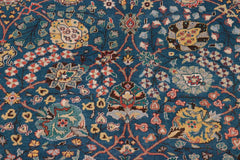 handmade Traditional Design Teal Ivory Hand Knotted RECTANGLE 100% WOOL area rug 8'X10'