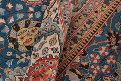 handmade Traditional Design Teal Ivory Hand Knotted RECTANGLE 100% WOOL area rug 8'X10'