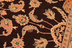 handmade Traditional Kafkaz Brown Tan Hand Knotted RECTANGLE 100% WOOL area rug 8X10