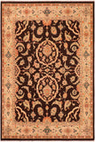 handmade Traditional Kafkaz Brown Tan Hand Knotted RECTANGLE 100% WOOL area rug 8 x 10