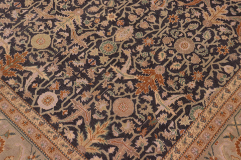 handmade Transitional Kafkaz Charcoal Lt. Gray Hand Knotted RECTANGLE 100% WOOL area rug 8x10