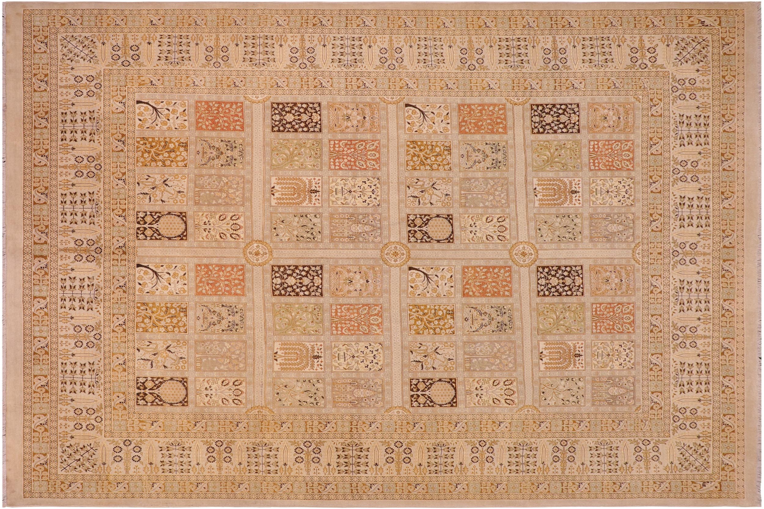 handmade Transitional Design Lt. Gray Lt. Gray Hand Knotted RECTANGLE 100% WOOL area rug 8' x 10'