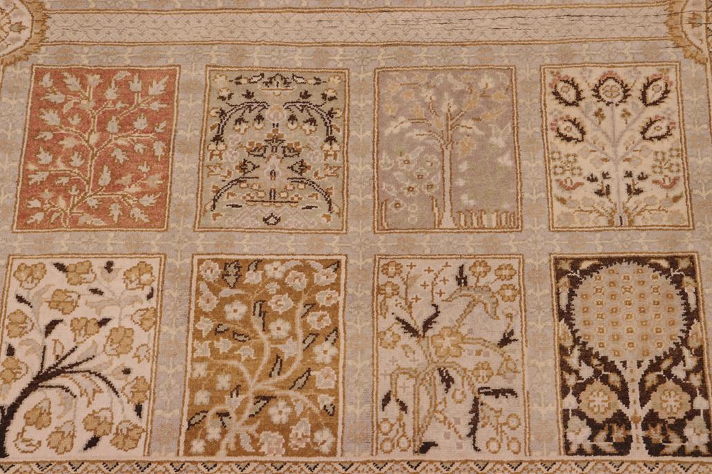 handmade Traditional Design Lt. Gray Lt. Gray Hand Knotted RECTANGLE 100% WOOL area rug 8'X10'