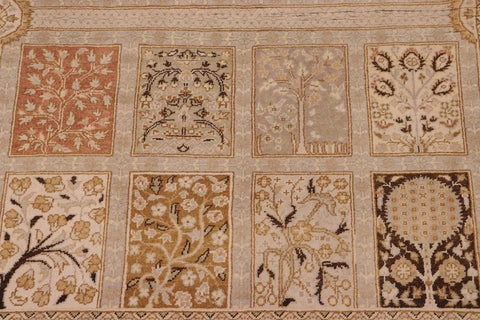 handmade Traditional Design Lt. Gray Lt. Gray Hand Knotted RECTANGLE 100% WOOL area rug 8'X10'