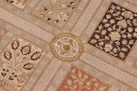 handmade Traditional Design Lt. Gray Lt. Gray Hand Knotted RECTANGLE 100% WOOL area rug 8'X10'