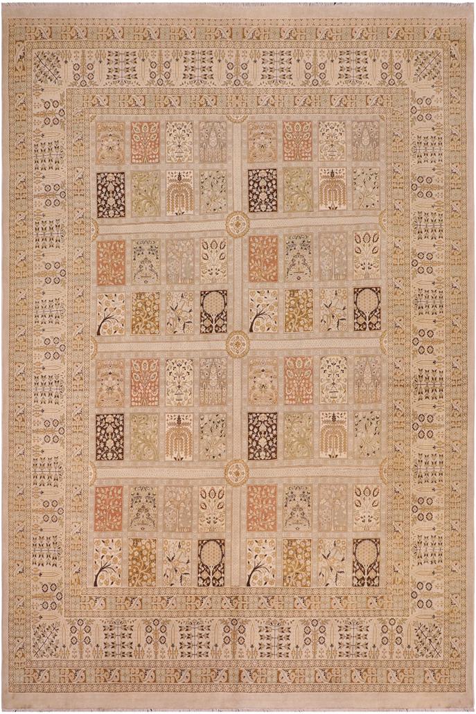 handmade Traditional Design Lt. Gray Lt. Gray Hand Knotted RECTANGLE 100% WOOL area rug 8'X10'