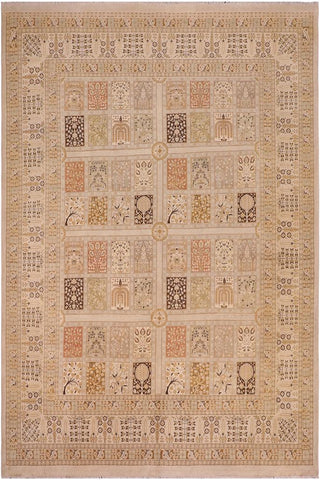 handmade Traditional Design Lt. Gray Lt. Gray Hand Knotted RECTANGLE 100% WOOL area rug 8'X10'