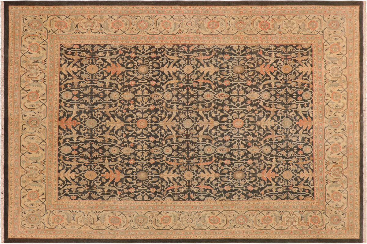 handmade Transitional Kafkaz Drk.green Beige Hand Knotted RECTANGLE 100% WOOL area rug 8x10