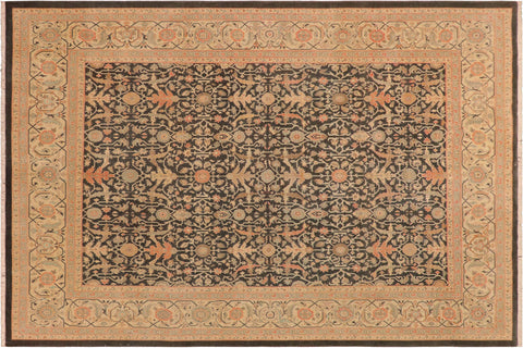 handmade Transitional Kafkaz Drk.green Beige Hand Knotted RECTANGLE 100% WOOL area rug 8x10