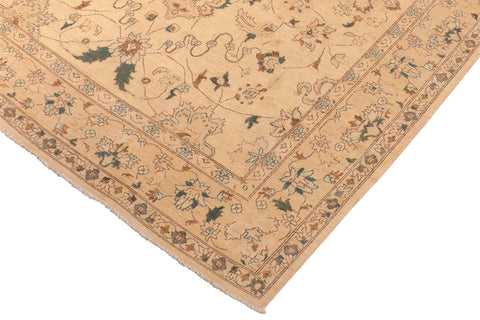 handmade Traditional Kafkaz Tan Green Hand Knotted RECTANGLE 100% WOOL area rug 8x10