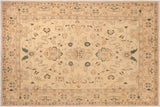 Shabby Chic Ziegler Exie Tan/Green Hand-Knotted Wool Rug - 8'0'' x 10'2''
