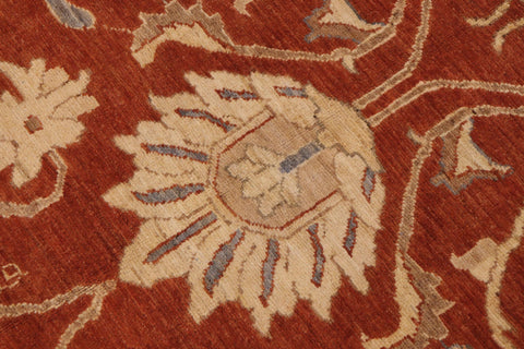 handmade Traditional Kafkaz Rust Beige Hand Knotted RECTANGLE 100% WOOL area rug 9x13