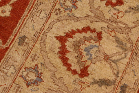 handmade Traditional Kafkaz Rust Beige Hand Knotted RECTANGLE 100% WOOL area rug 9X13