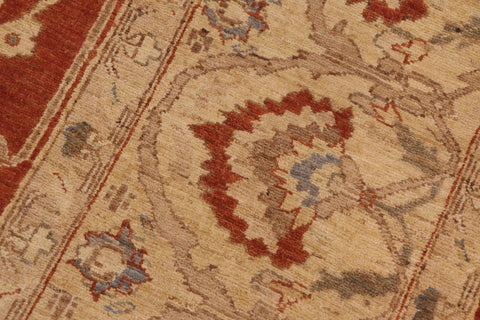 handmade Traditional Kafkaz Rust Beige Hand Knotted RECTANGLE 100% WOOL area rug 9x13