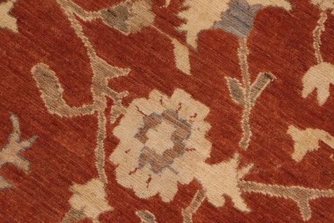 handmade Traditional Kafkaz Rust Beige Hand Knotted RECTANGLE 100% WOOL area rug 9x13
