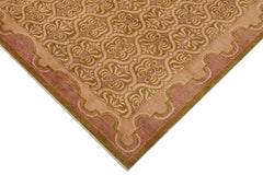 handmade Transitional Kafkaz Lt. Green Tan Hand Knotted RECTANGLE 100% WOOL area rug 9X12