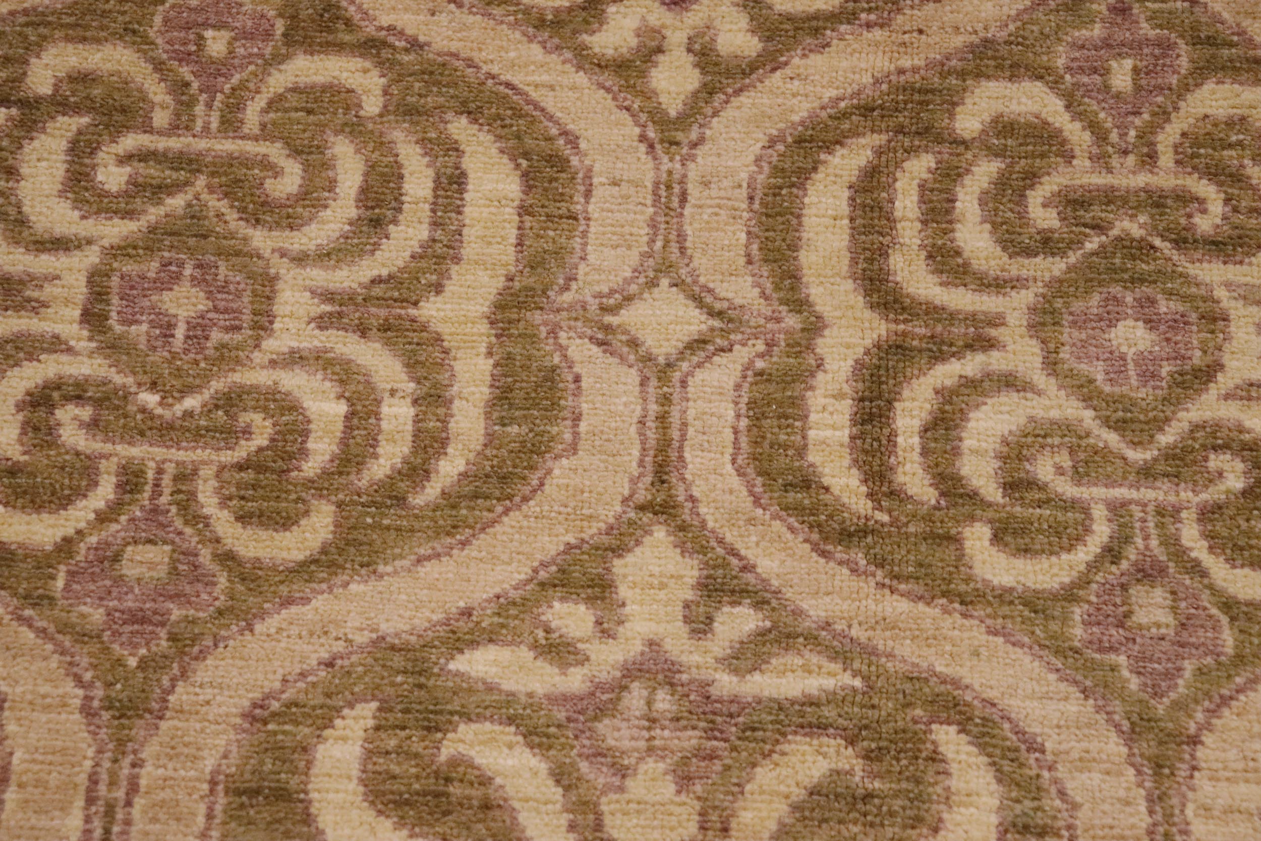 handmade Transitional Kafkaz Lt. Green Tan Hand Knotted RECTANGLE 100% WOOL area rug 9' x 12'