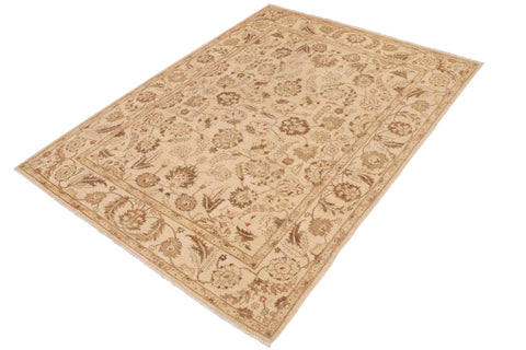 handmade Transitional Kafkaz Beige Lt. Blue Hand Knotted RECTANGLE 100% WOOL area rug 9' x 12'