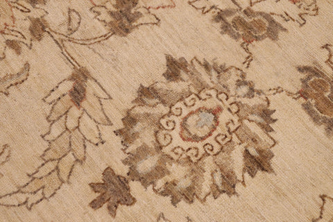 handmade Transitional Kafkaz Beige Lt. Blue Hand Knotted RECTANGLE 100% WOOL area rug 9' x 12'