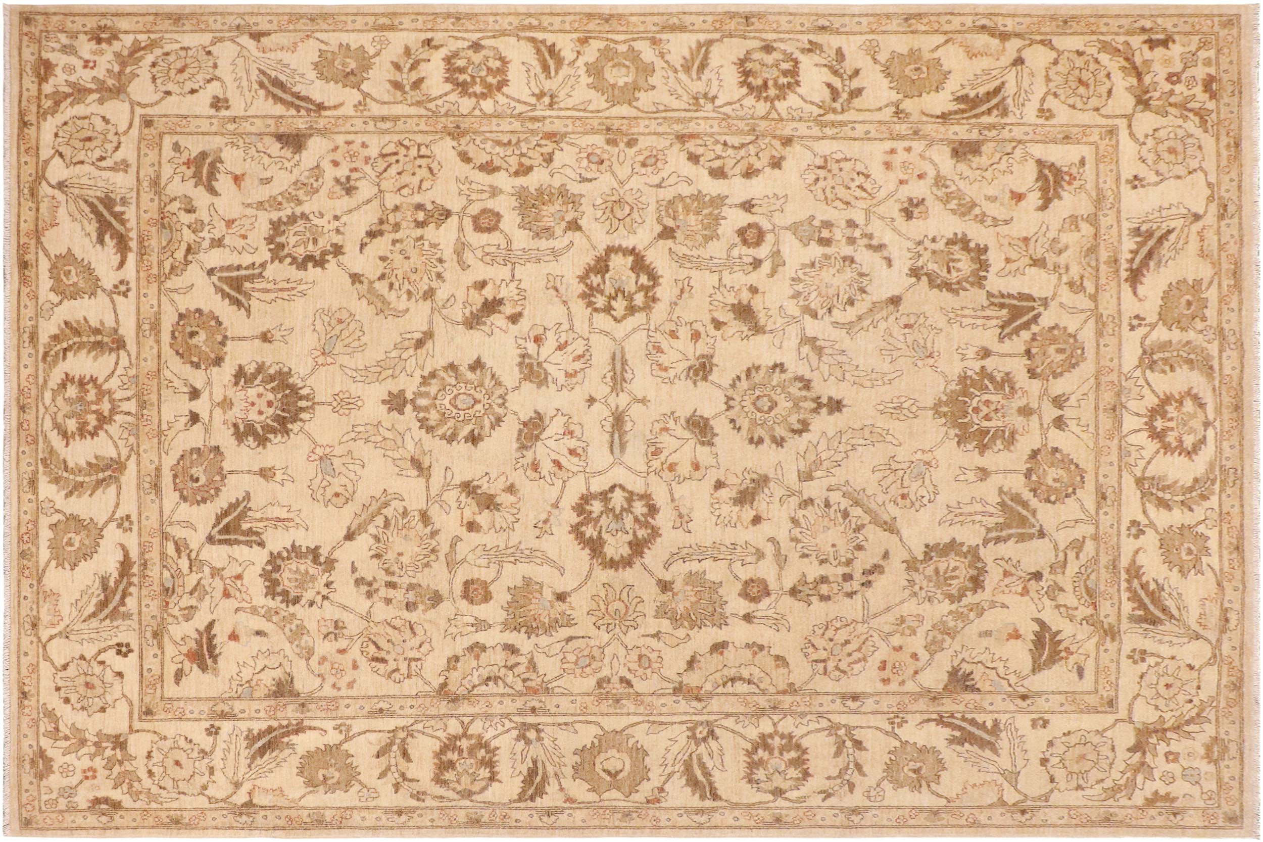 handmade Transitional Kafkaz Beige Lt. Blue Hand Knotted RECTANGLE 100% WOOL area rug 9' x 12'