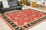 handmade Traditional Kafkaz Red Black Hand Knotted RECTANGLE 100% WOOL area rug 9 x 12