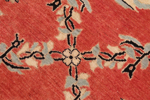 handmade Transitional Kafkaz Red Black Hand Knotted RECTANGLE 100% WOOL area rug 9' x 12'