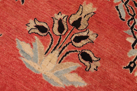 handmade Transitional Kafkaz Red Black Hand Knotted RECTANGLE 100% WOOL area rug 9' x 12'