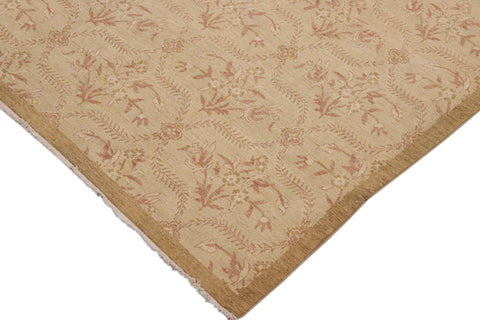 handmade Modern Kafkaz Tan Lt. Brown Hand Knotted RECTANGLE 100% WOOL area rug 9' x 12'