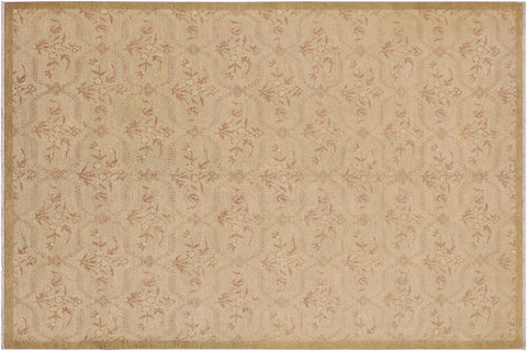 handmade Modern Kafkaz Tan Lt. Brown Hand Knotted RECTANGLE 100% WOOL area rug 9' x 12'