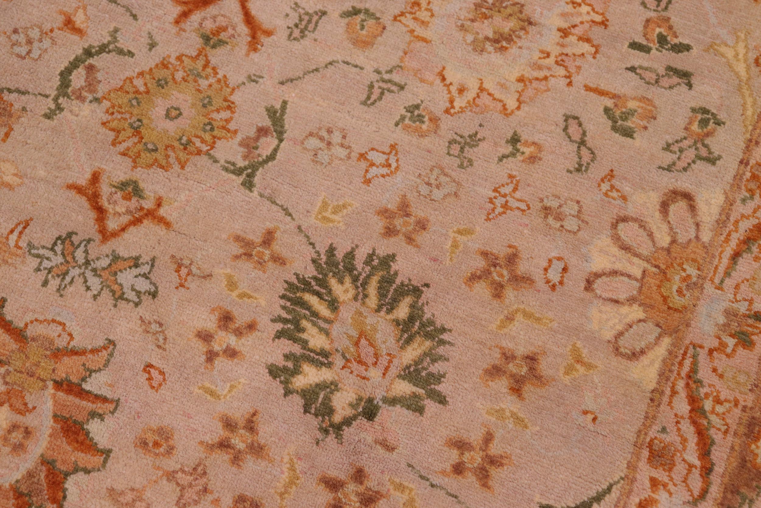handmade Traditional  Taupe Beige Hand Knotted RECTANGLE 100% WOOL area rug 9' x 12'