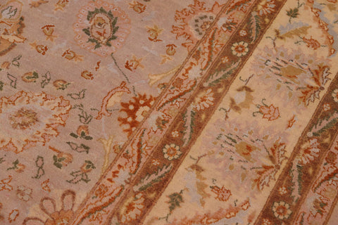 handmade Traditional  Taupe Beige Hand Knotted RECTANGLE 100% WOOL area rug 9' x 12'