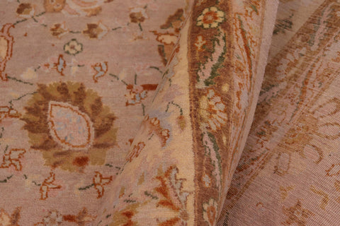 handmade Traditional  Taupe Beige Hand Knotted RECTANGLE 100% WOOL area rug 9' x 12'