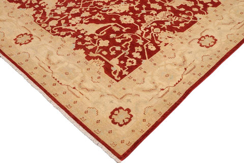 handmade Traditional Kafkaz Rust Beige Hand Knotted RECTANGLE 100% WOOL area rug 9X12