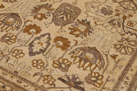 handmade Traditional Kafkaz Tan Beige Hand Knotted RECTANGLE 100% WOOL area rug 9x12