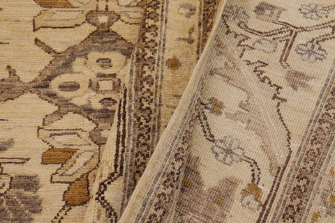 handmade Traditional Kafkaz Tan Beige Hand Knotted RECTANGLE 100% WOOL area rug 9x12