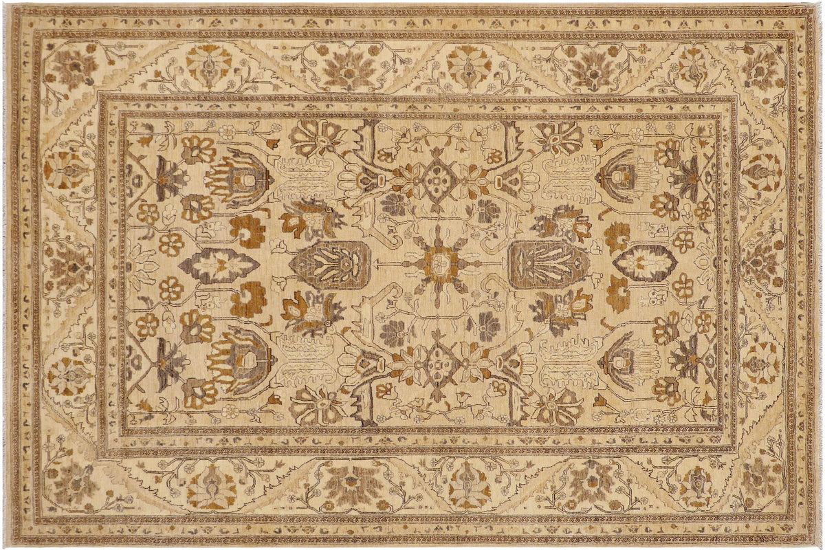 handmade Traditional Kafkaz Tan Beige Hand Knotted RECTANGLE 100% WOOL area rug 9x12