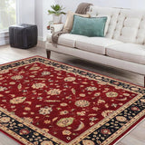 handmade Traditional Kafkaz Red Blue Hand Knotted RECTANGLE 100% WOOL area rug 9 x 12