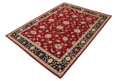 handmade Traditional Kafkaz Red Blue Hand Knotted RECTANGLE 100% WOOL area rug 9x12