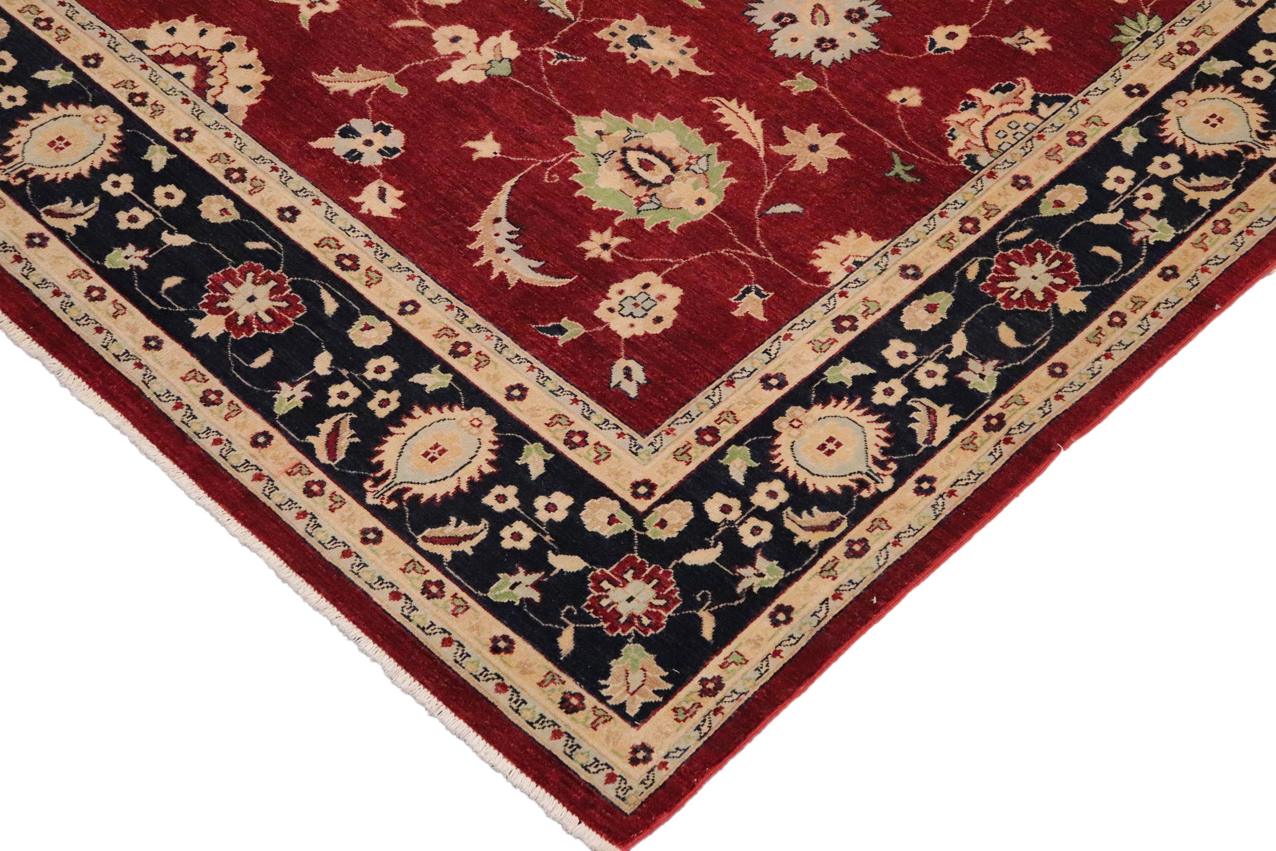 handmade Traditional Kafkaz Red Blue Hand Knotted RECTANGLE 100% WOOL area rug 9x12