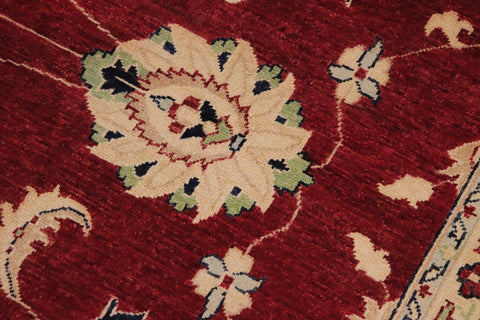 handmade Traditional Kafkaz Red Blue Hand Knotted RECTANGLE 100% WOOL area rug 9x12