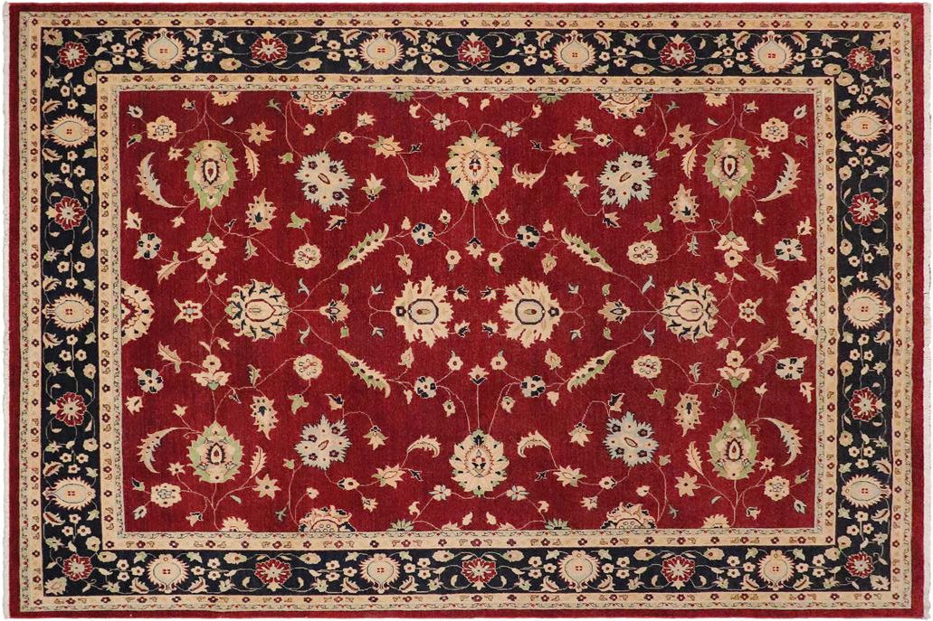 handmade Traditional Kafkaz Red Blue Hand Knotted RECTANGLE 100% WOOL area rug 9x12