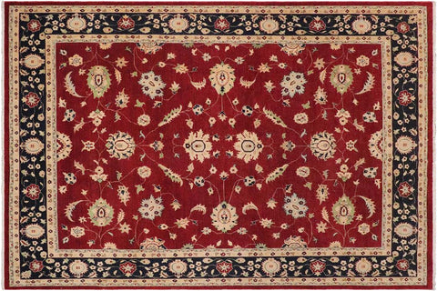 handmade Traditional Kafkaz Red Blue Hand Knotted RECTANGLE 100% WOOL area rug 9x12