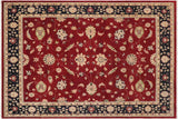 Boho Chic Ziegler Tequila Red/Blue Hand-Knotted Wool Rug - 9'2'' x 12'0''